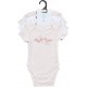 TEX BABY Body bébé rose clair manches courtes 12 mois lot de 3 bodies