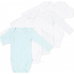 Body bébé vert/blanc 100% coton 36 mois lot de 4 bodies