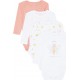 Body bébé rose/blanc 100% coton 18 mois lot de 4 bodies