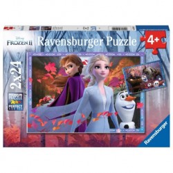 Ravensburger Puzzles 2x24 pièces - Vers des contrées glacées / Disney La Reine des Neiges 2