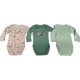 TEX BABY Body Multicolor 100% Coton bio lot de 3