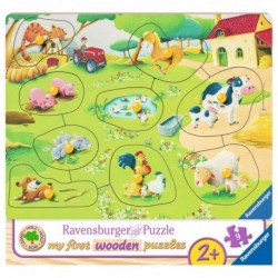Ravensburger My first wooden puzzle 9 pièces - La ferme