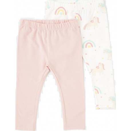 TEX Legging bébé rose 6 mois lot de 2