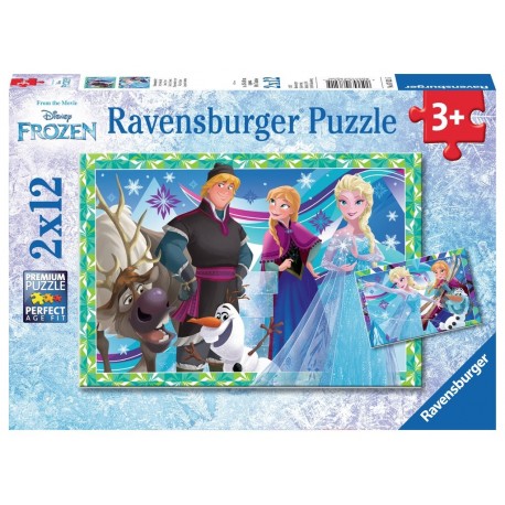Ravensburger Puzzles 2x12 pièces - Jeux d'hiver / Disney La Reine des Neiges