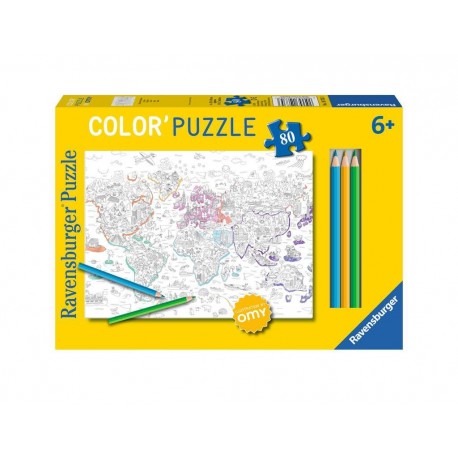 Ravensburger Color'puzzle 80 pièces - Atlas / OMY