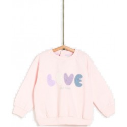 TEX BABY Sweatshirt Rose 100% Coton le sweat