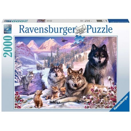 Ravensburger Puzzle 2000 pièces - Loups dans la neige