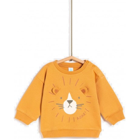 TEX BABY Sweatshirt Jaune 100% Coton bio le sweat