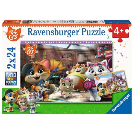 Ravensburger Puzzles 2x24 pièces - Les 44 Chats jouent de la musique