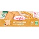 BABYBIO Biscuits bébé dès 12 mois petits beurre réduit en sucres bio 6 sachets