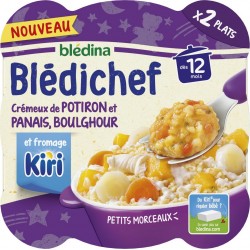 BLEDINA Plat cuisiné crémeux de potiron et panais boulghour 460g