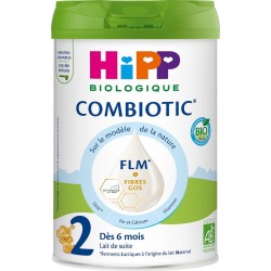 FLM HIPP Lait bébé en poudre dès 6 mois 2ème âge FLM Combiotic HIPP 800g