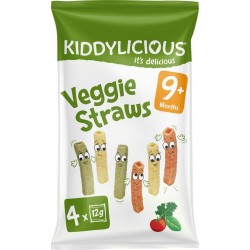 KIDDYLICIOUS Biscuit bébé veggie straws saveur légumes dès 9 mois 48g