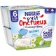 NESTLE Dessert pour bébé dès 6 mois au fromage blanc nature P'tit onctueux les 8 pots de 90g