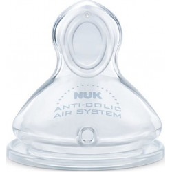 NUK Tétine silicone 2e âge lait infantile lot de 2 tétines