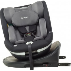 ISOFIX BABYGO Siège auto bébé gris Système ISOFIX sécurisé + pied de support BABYGO