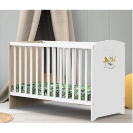 DISNEY Lit bébé en bois, Blanc