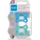 MAM Sucette Bébé Silicone Comfort Bleu 0+mois les 2 sucettes