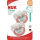 NUK Sucettes rose silicone 0-6 mois Classic lot de 2 sucettes