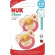 NUK Sucettes rose silicone 6-18 mois Classic lot de 2 sucettes