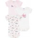 PETIT BATEAU Body bébé fille rouge/blanc coton Bio 18 mois lot de 3 bodies