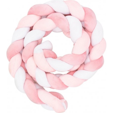 BABY CALIN Coussin tresse rose 200cm