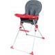 NC Bambisol Chaise Haute Fixe Des 6 Mois Mixte Gris Et Rouge