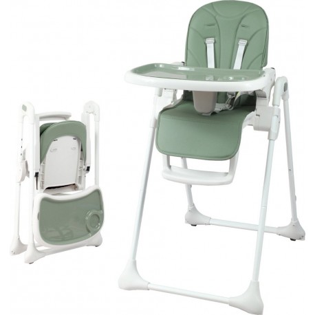 NC Bambisol Chaise Haute Bébé Evolutive | Pliage Ultra-compact | Vert Tilleul