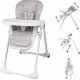 NC Bambisol Chaise Haute Bébé Evolutive Pliable | Roulettes | Zen