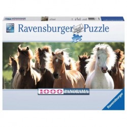 Ravensburger Puzzle 1000 pièces - Chevaux sauvages (Panorama)
