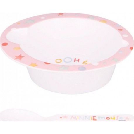 Disney Baby Bol Oval + Cuillère Déco Minnie + 10 Mois