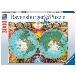 Ravensburger Puzzle 3000 pièces - Planisphère antique