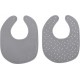 NC Lot De 2 Bavoirs Bébé absorbant 27cm Gris