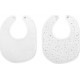 Lot De 2 Bavoirs Bébé absorbant 27cm Blanc