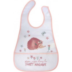 Bavoir Scratch Bébé forêt Magique 45cm Blanc