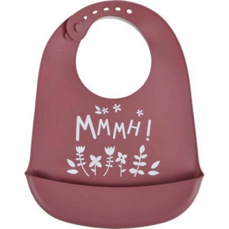 Silicone Bavoir Bébé forêt Magique 30cm Bois De Rose