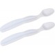 Set De 2 Cuillères Bébé thermosensible 14cm Blanc