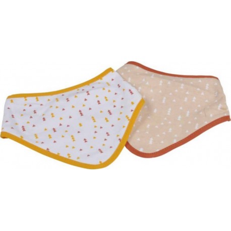 NC Lot De 2 Bavoirs Bandana forêt 41cm Beige