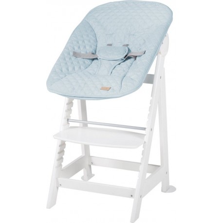 ROBA Chaise Haute Évolutive Born Up – Design roba Style – Blanc/Bleu Clair