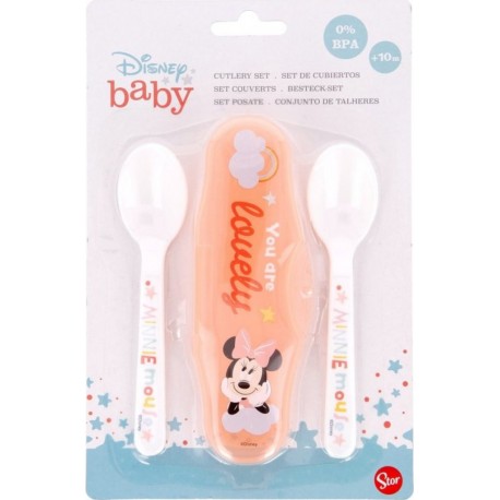 Stor Cutlery Set Couverts Pour Enfants En Bas Âge Orange, Blanc Plastique