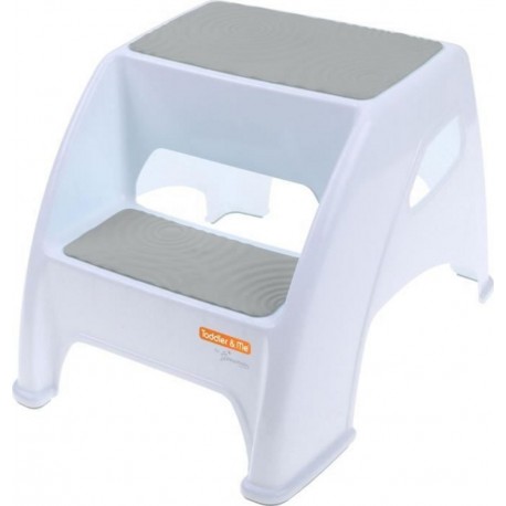 NC Tabouret Marchepied - Toddler & Me 2 Up Antidérapant Et Texturé Jusqu'a 145Kg Pour Les Petits Et Les Adultes Gri