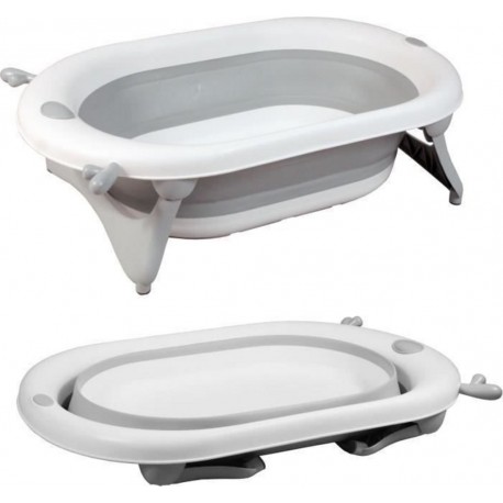 Baignoire Pliante 23x80x49 Cm Gris Blanc