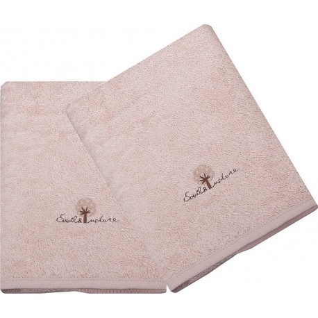 NC Eveil Et Nature Lot De 2 Serviettes Éponge 50x90 Cm Coton Bio Beige