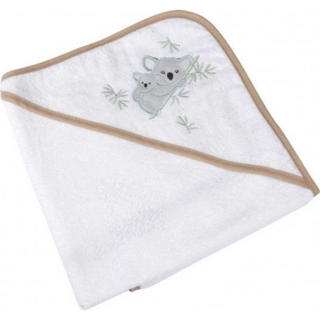 Cape De Bain Bébé koala 75x75cm Blanc