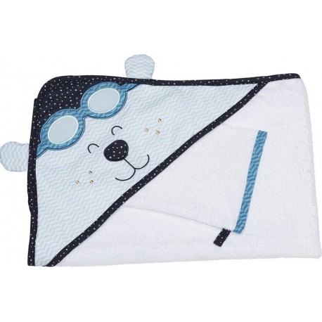 Cape De Bain Et Gant 75x75cm En Coton Blanc