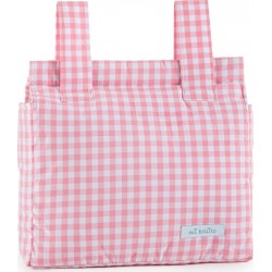 NC Sac Organisateur Pour Poussette De Bébé Mi Bollito Rose Vichy 10 X 35 X 35 Cm