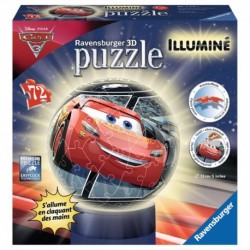 Ravensburger Puzzle 3D rond 72 p illuminé - Disney Cars 3