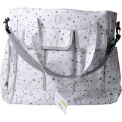 Sac À Langer Multi-poches ciel 35cm Blanc & Gris