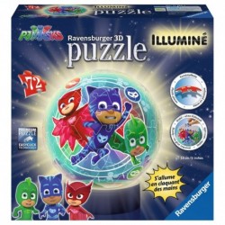 Ravensburger Puzzle 3D rond 72 p illuminé - Pyjamasques