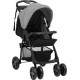 Clair Poussette Pour Bébé 2-en-1 Gris Et Noir Acier Vidaxl